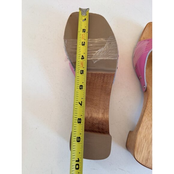 Dr Scholls Women Size 10 M Exercise Clog Sandal Special Pink Leather Slide New - Picture 12 of 12